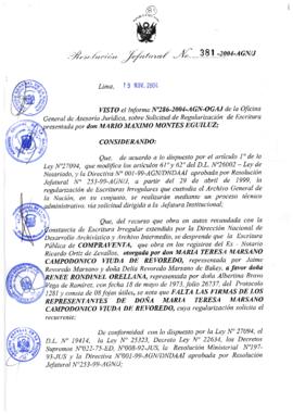 Resolución Jefatural N° 381-2004-AGN/J
