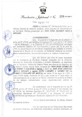 Resolución Jefatural N° 270-1999/AGN/J