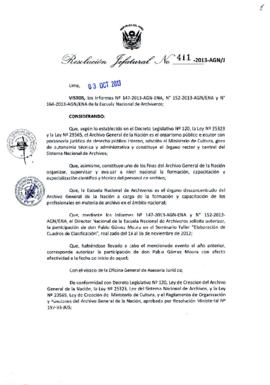 Resolución Jefatural N° 411-2013-AGN/J