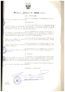 Resolución Jefatural N° 242-1982/AGN/J