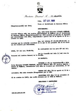 Resolución Directoral N° 059-88-AGN/OA