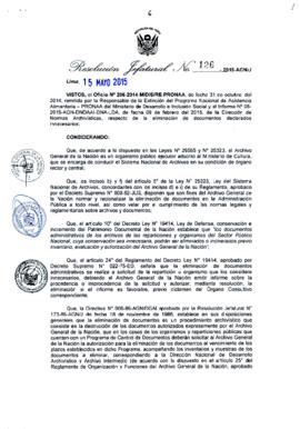 Resolución Jefatural N° 126-2015-AGN/J