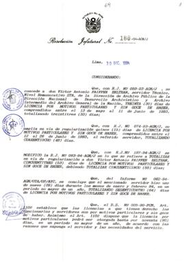 Resolución Jefatural N° 188-1994/AGN/J