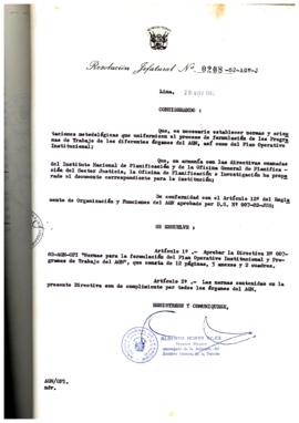 Resolución Jefatural N° 208-1982/AGN/J