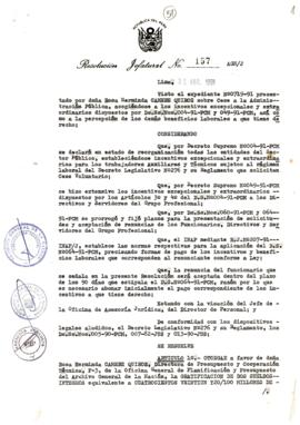 Resolución Jefatural N° 157-1991/AGN/J