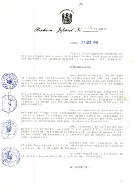 Resolución Jefatural N° 103-1993/AGN/J