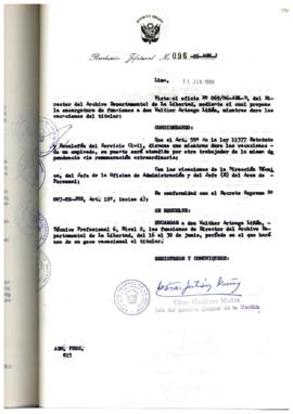 Resolución Jefatural N° 096-1986/AGN/J