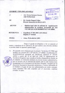 INFORME 095-2005-AGN-OGAJ