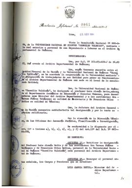 Resolución Jefatural N° 061-1984/AGN/J