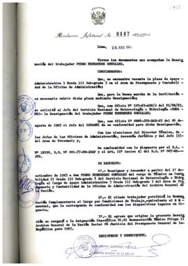 Resolución Jefatural N° 147-1983/AGN/J