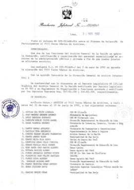 Resolución Jefatural N° 052-1990/AGN/J