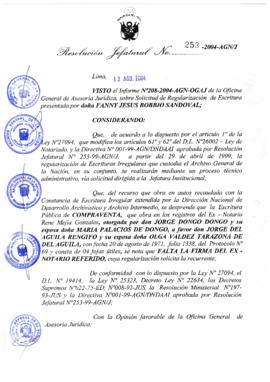 Resolución Jefatural N° 253-2004-AGN/J