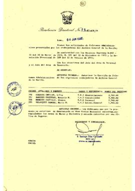 Resolución Directoral N° 25-87-AGN-OA