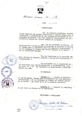 Resolución Jefatural N° 100-1988/AGN/J