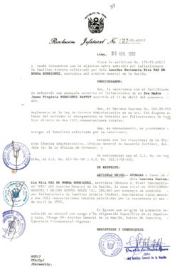 Resolución Jefatural N° 037-1993/AGN/J