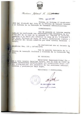 Resolución Jefatural N° 053-1985/AGN/J