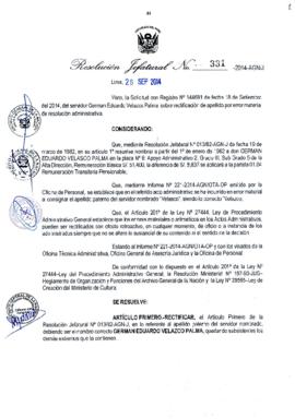 Resolución Jefatural N° 331-2014-AGN/J