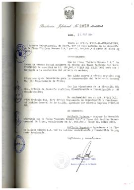 Resolución Jefatural N° 050-1984/AGN/J
