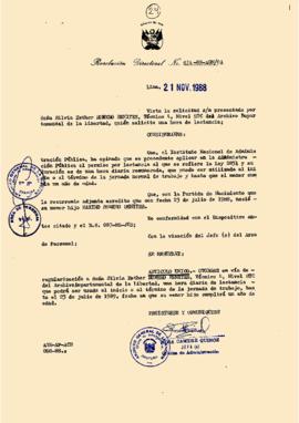 Resolución Directoral N° 074-88-AGN/OA