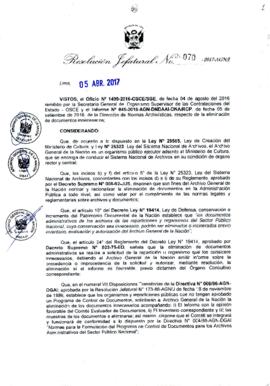 Resolución Jefatural N° 070-2017-AGN/J