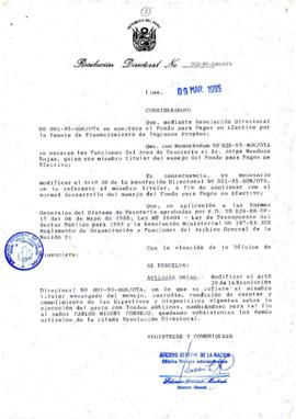 Resolución Directoral N° 002-95-AGN/OTA