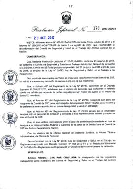 Resolución Jefatural N° 178-2017-AGN/J