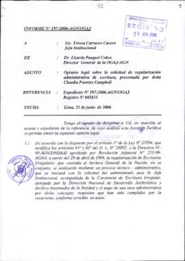 INFORME 197-2006-AGN/OGAJ