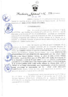 Resolución Jefatural N° 279-2000/AGN/J