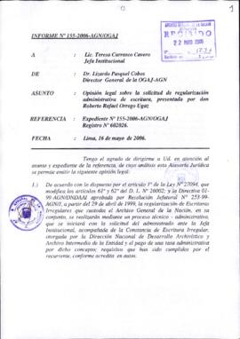 INFORME 155-2006-AGN/OGAJ
