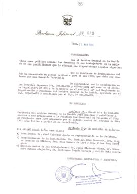 Resolución Jefatural N° 052-1988/AGN/J