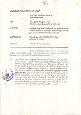 INFORME 045-2001-AGN-OGAJ