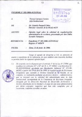 INFORME 202-2006-AGN/OGAJ