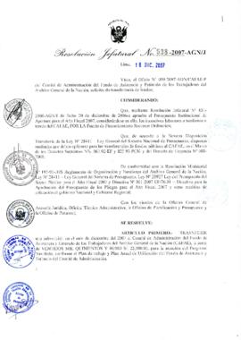 Resolución Jefatural N° 538-2007-AGN/J