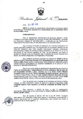 Resolución Jefatural N° 375-2014-AGN/J