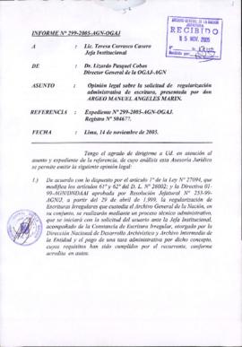 INFORME 299-2005-AGN-OGAJ