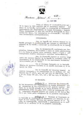 Resolución Jefatural N° 038-1989/AGN/J