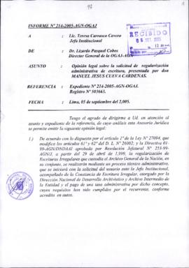 INFORME 214-2005-AGN-OGAJ