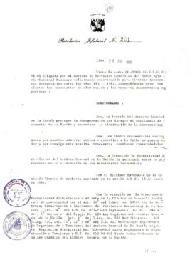 Resolución Jefatural N° 201-1991/AGN/J