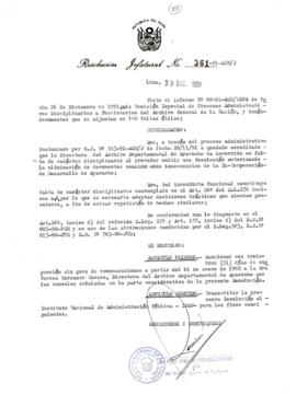 Resolución Jefatural N° 361-1991/AGN/J