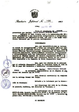 Resolución Jefatural N° 044-1991/AGN/J