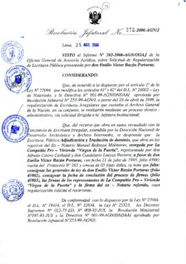 Resolución Jefatural N° 272-2006-AGN/J