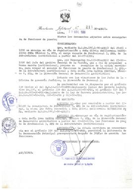 Resolución Jefatural N° 218-1990/AGN/J