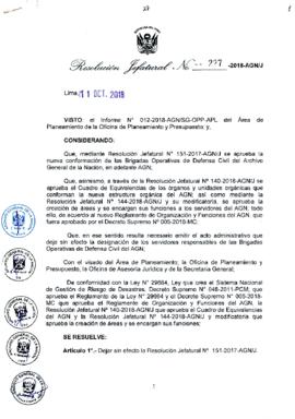Resolución Jefatural N° 227-2018-AGN/J