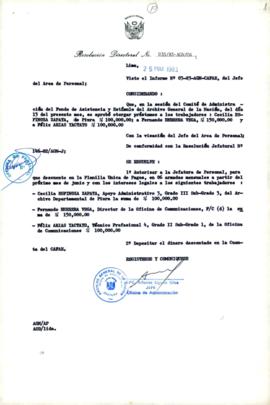 Resolución Directoral N° 035/83-AGN/OA