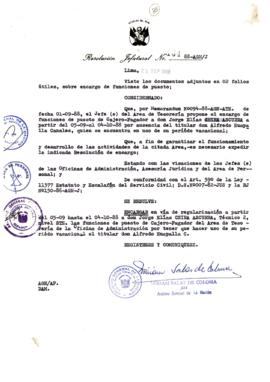 Resolución Jefatural N° 164-1988/AGN/J