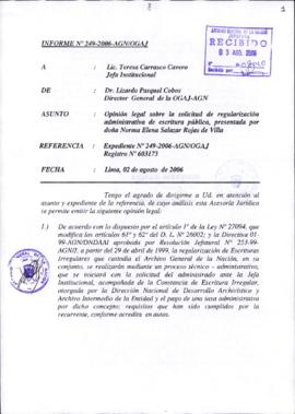 INFORME 249-2006-AGN/OGAJ