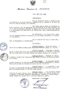 Resolución Directoral N° 22-85-AGN/OA