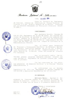 Resolución Jefatural N° 148-1994/AGN/J