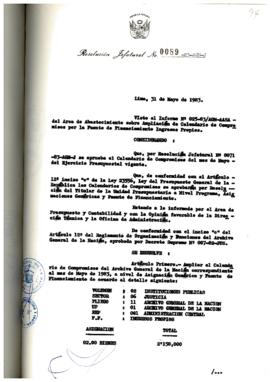 Resolución Jefatural N° 089-1983/AGN/J