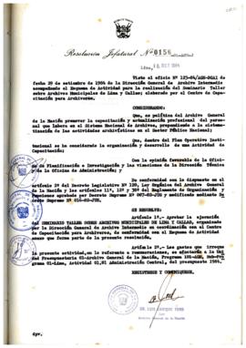 Resolución Jefatural N° 156-1984/AGN/J